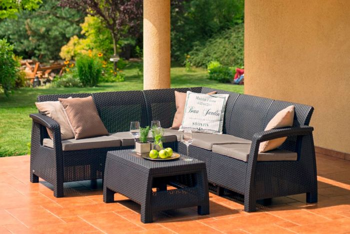 Угловой комплект Corfu Relax Set, Коричневый