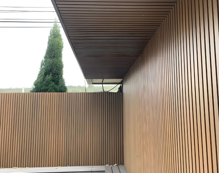 Панель фасадная (стеновая) из дпк CM Wall, 26x219 мм TEAK (Тик)