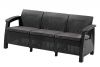 Диван трёхместный Corfu Love Seat Max, Серый (1820×700×790мм)