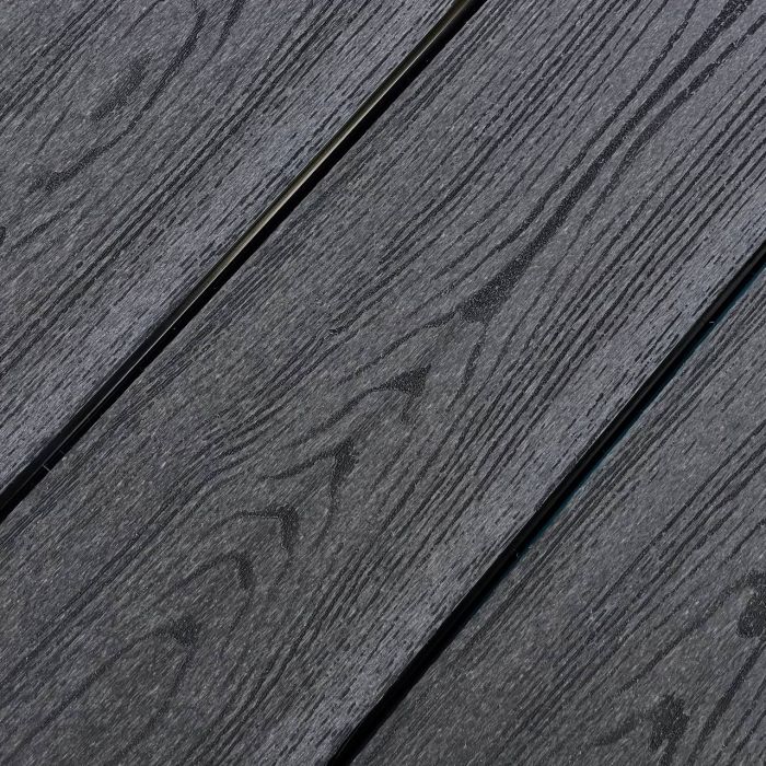 Террасная доска МПК ARTE, пустотелая, тиснение под дерево (22×140мм), Черный