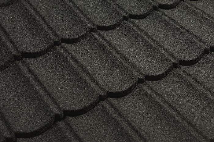 Композитная черепица CM ROOF BOND 1340x420х0,4 мм, цвет BLACK (Черный)