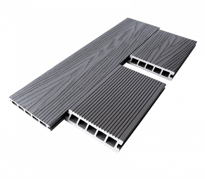 Террасная доска T-Decks PREMIUM 3D CLASSIC Серый, 20×150