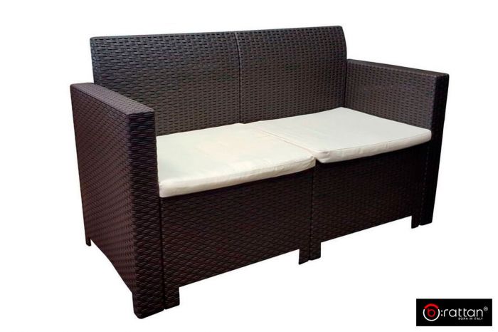 Двухместный диван Nebraska Sofa 2, Венге (1310×575×790мм)