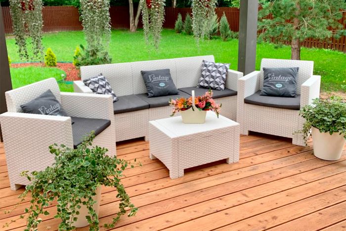 Трёхместный диван Nebraska Sofa 3, Белый (1880×580×790мм)
