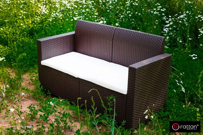 Двухместный диван Nebraska Sofa 2, Венге (1310×575×790мм)