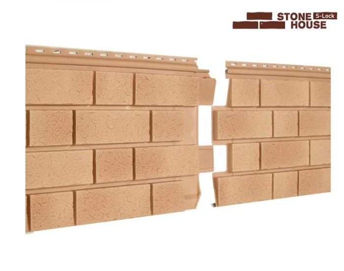 Фасадная панель Ю-Пласт, Stone-House S-Lock, Балтик, Светлая медь