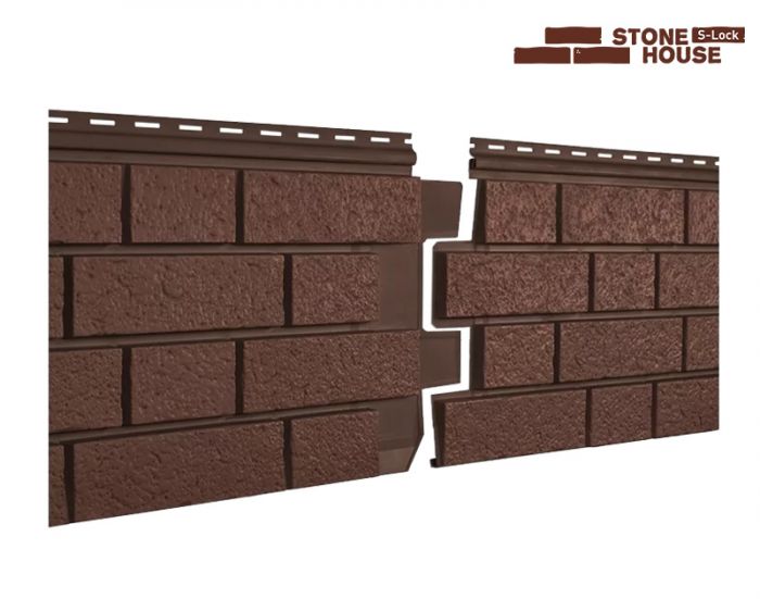 Фасадная панель Ю-Пласт, Stone-House S-Lock, Клинкер, Лава