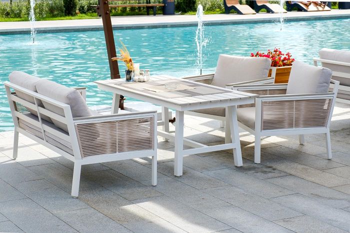 Двухместный диван "Сан Ремо", Серо-коричневый (1460×780×700мм)