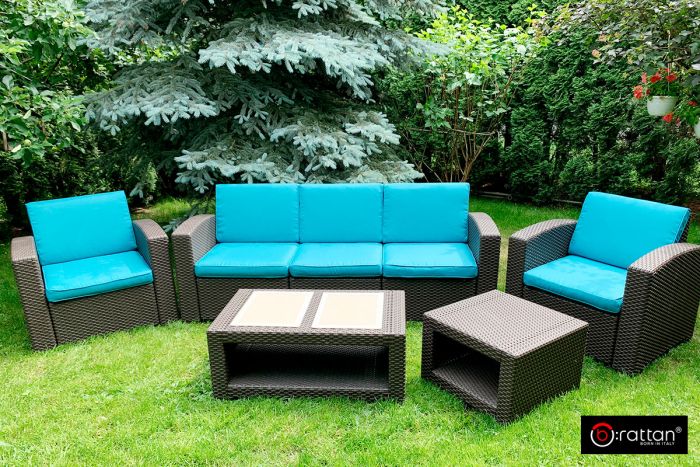 Комплект чехлов на подушки для мебели Rattan Premium, Изумруд