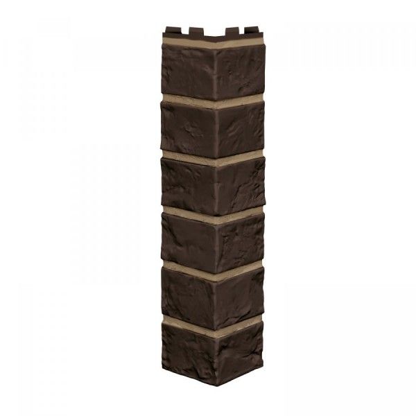 Угол наружный VILO, Brick с фугой, Dark-brown
