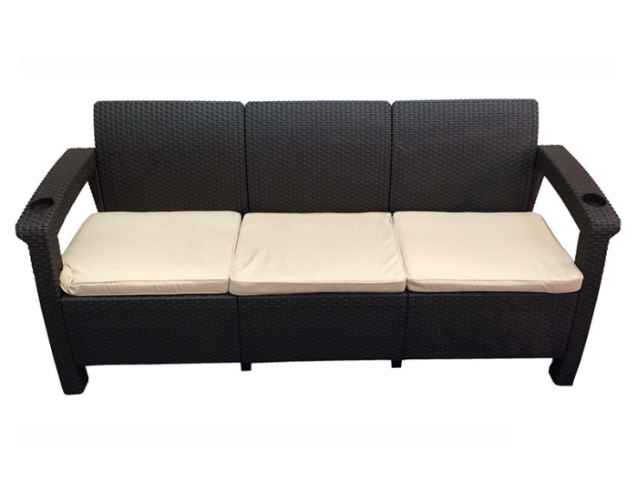 Трёхместный диван Sofa 3 Seat, Венге (1820×700×790мм)