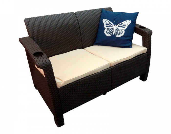 Двухместный диван Sofa Seаt, Венге (1280×700×790мм)